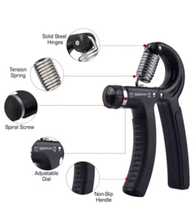 Hand Grip Strengthener, Adjustable Resistance 11-132Lbs (5-60kg), With Counting?Non-Slip Gripper, for Muscle Building and Injury Recovery for Athletes | Ideal for All Surfaces, Kids & Adults