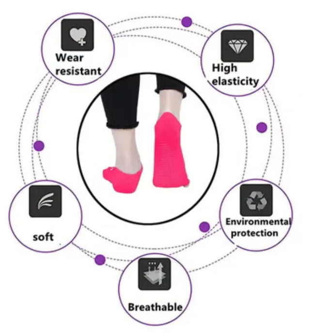 1 Pair Foot Care Massage Anti-Slip Men Women Yoga Socks | Ideal for All Surfaces, Kids & Adults | Match-Ready | Includes Pump & Needle | Durable & Long-Lasting Performance