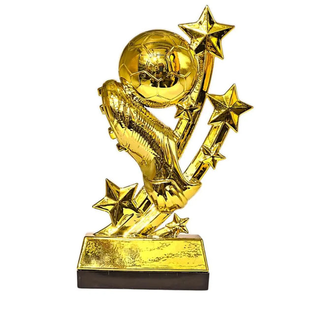 Golden Football Trophy ? 25cm Soccer Award Trophy for Sports Events, Celebrations, Tournaments & Gifts ? Sturdy Base & Premium Gold Finish | Ideal for All Surfaces, Kids & Adults | Match-Ready
