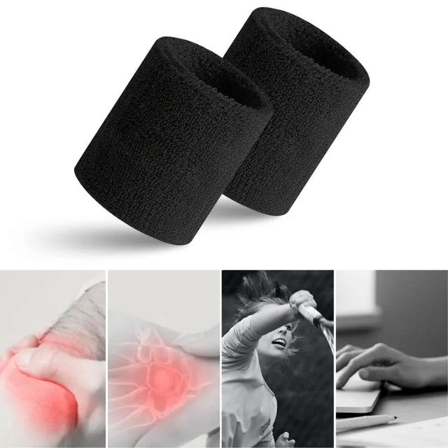 Direct Absorbent Wrist Sweatbands for Athletic Men and Women - 6 Pcs Tennis Wrist Sweat Bands for Gym & Running-Wicking Wristbands for Exercise | Ideal for All Surfaces, Kids & Adults | Match-Ready