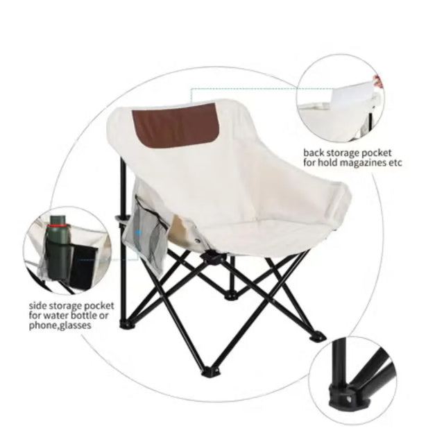 Chairs Lawn Chairs Portable Chair Support, Foldable Chair Sets up in 4 Seconds, Backpacking Chair with Caring Bags, | Ideal for All Surfaces, Kids & Adults | Match-Ready | Includes Pump & Needle