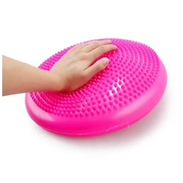 Inflatable Yoga Massage Ball Durable Universal Sports Gym Fitness Yoga Wobble Stability Balance Disc Massage Cushion Mat | Ideal for All Surfaces, Kids & Adults | Match-Ready | Includes Pump & Needle
