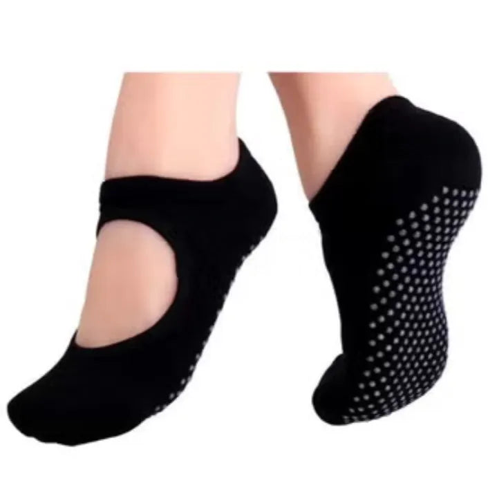 1 Pair Foot Care Massage Anti-Slip Men Women Yoga Socks | Ideal for All Surfaces, Kids & Adults | Match-Ready | Includes Pump & Needle | Durable & Long-Lasting Performance