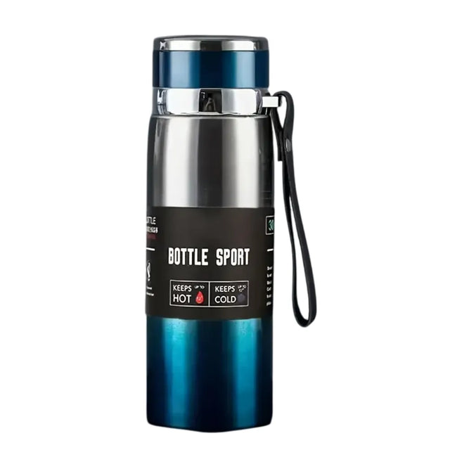 Double Wall Stainless Steel Travel Mug, 1000ml Insulated Water Bottle, Thermos for Car, Outdoor | Ideal for All Surfaces, Kids & Adults | Match-Ready | Includes Pump & Needle | Durable & Long-Lasting performance