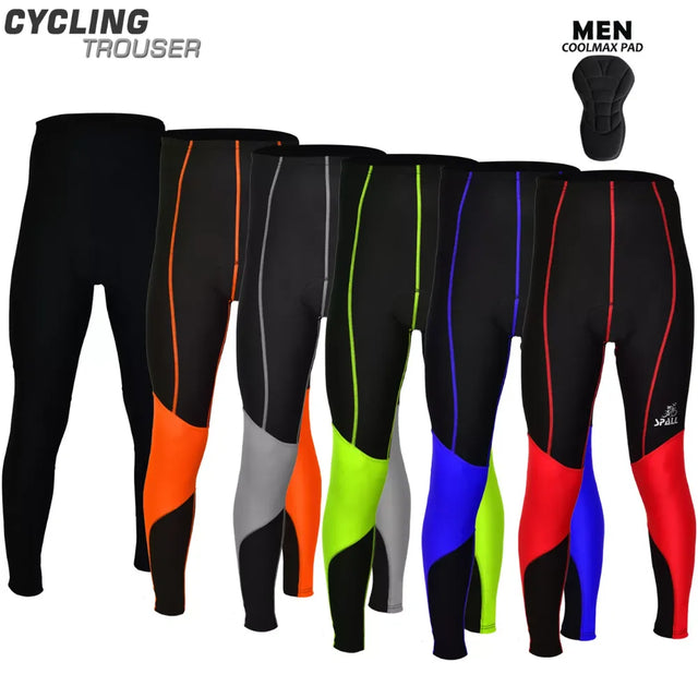 Men'S Long Cycling Pants Trouser Bike Pants Tights Legging With 4D Sponge Padded | Ideal for All Surfaces, Kids & Adults | Match-Ready | Includes Pump & Needle | Durable & Long-Lasting Performance