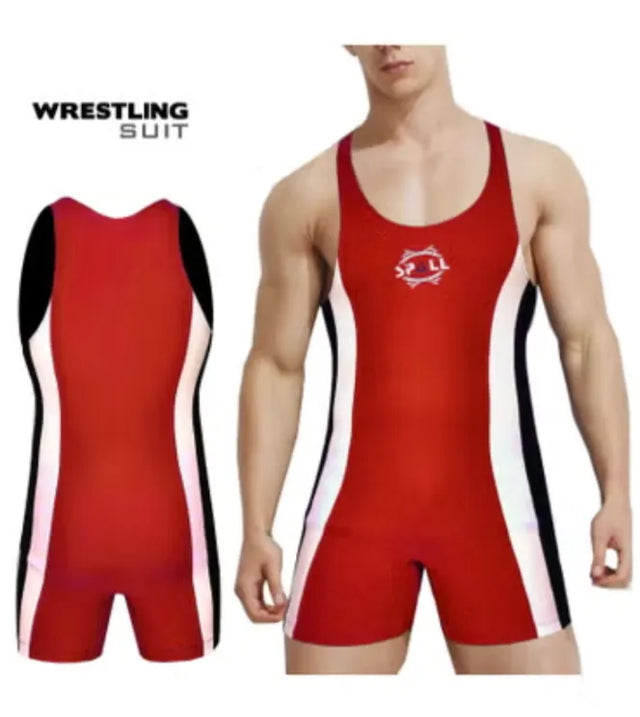 Mens Wrestling Suit One Piece Wrestling Singlet Bodysuit Underwear Sport Bodysuit Gym Outfit Breathable | Ideal for All Surfaces, Kids & Adults | Match-Ready | Includes Pump & Needle | Durable & Long-Lasting