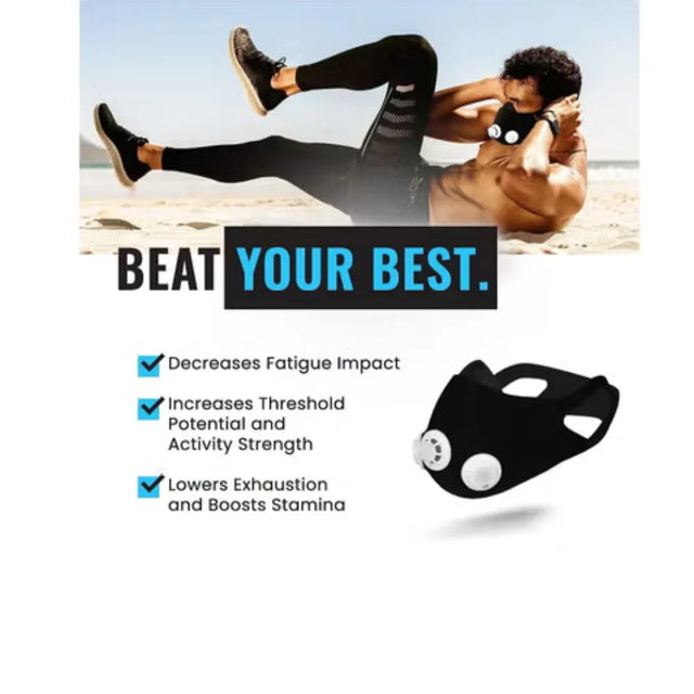 Training Mask Elevation For Endurance Increase Your Sports Performance Endurance Weight Lifting Workout Running Altitude Mask Fitness Running | Ideal for All Surfaces, Kids & Adults | Match-Ready