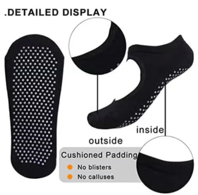1 Pair Foot Care Massage Anti-Slip Men Women Yoga Socks | Ideal for All Surfaces, Kids & Adults | Match-Ready | Includes Pump & Needle | Durable & Long-Lasting Performance