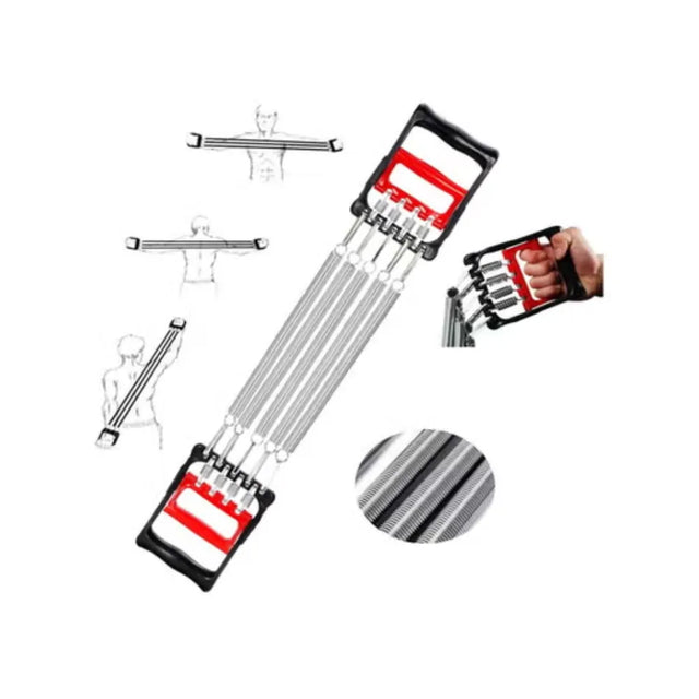 Five Spring Chest Expander Pulling Force Exerciser | Ideal for All Surfaces, Kids & Adults | Match-Ready | Includes Pump & Needle | Durable & Long-Lasting Performance
