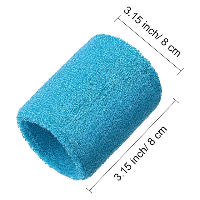 Direct Absorbent Wrist Sweatbands for Athletic Men and Women - 6 Pcs Tennis Wrist Sweat Bands for Gym & Running-Wicking Wristbands for Exercise | Ideal for All Surfaces, Kids & Adults | Match-Ready