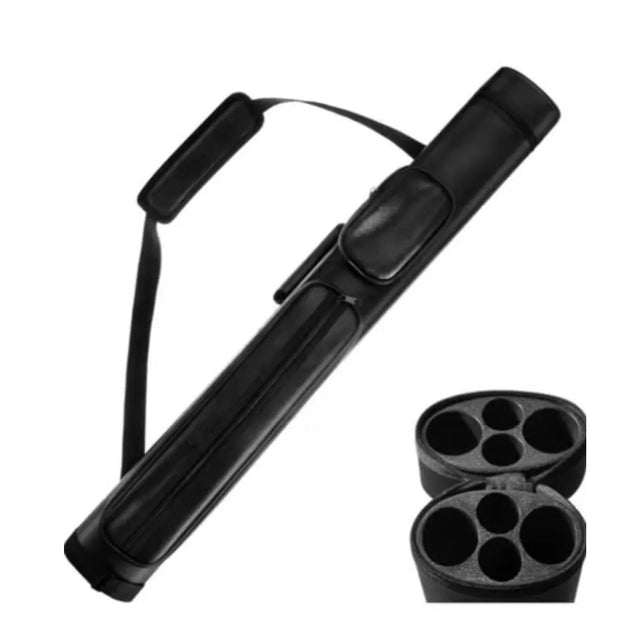 2 x 2 Hard Oval Pool Cue Billiard Stick Carrying Case Pool Table Accessories Pool Cue Case Pool Stick Case Billiard Cue Cases 4 Holes Pu Pool Cue Bags | Ideal for All Surfaces, Kids & Adults