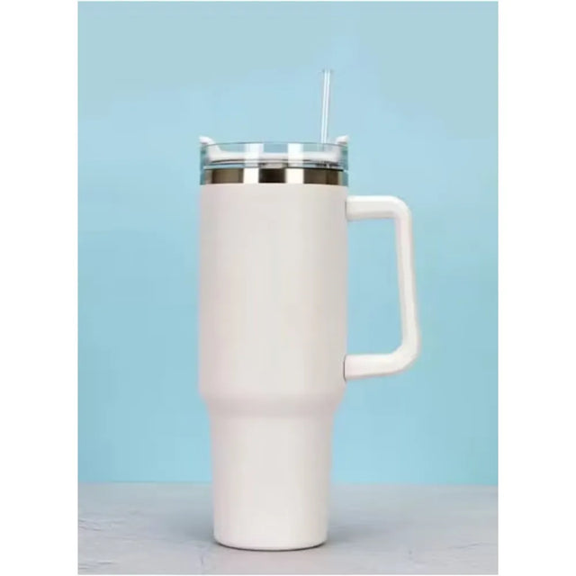 40 Oz Stainless Steel Mug Tumbler with Handle High-capacity Insulated Vacuum Mug Keep Cold and Hot Leak Proof Travel Coffee Mug | Ideal for All Surfaces, Kids & Adults | Match-Ready | Includes Pump & Needles