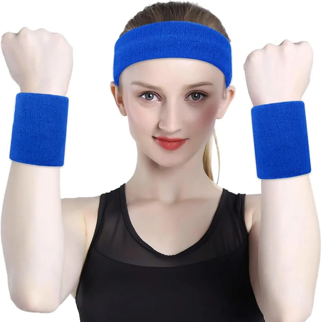Direct Absorbent Wrist Sweatbands for Athletic Men and Women - 6 Pcs Tennis Wrist Sweat Bands for Gym & Running-Wicking Wristbands for Exercise | Ideal for All Surfaces, Kids & Adults | Match-Ready