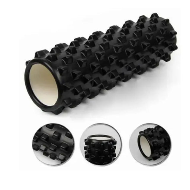 Foam Roller for Deep Tissue Massage, 34cm and 45cm, Muscle Therapy (Black, 34cm) | Ideal for All Surfaces, Kids & Adults | Match-Ready | Includes Pump & Needle | Durable & Long-Lasting Performance