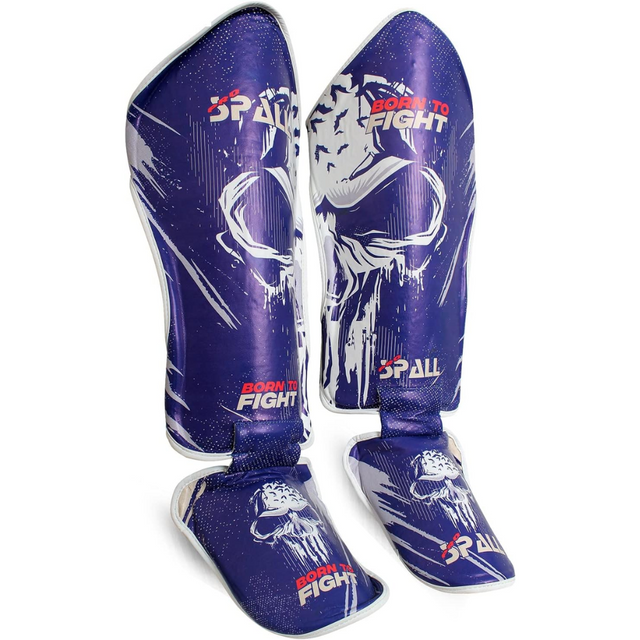 Shin Instep Pads S M L XL Black Red Blue for Protective Leg BJJ Karate Sparring Kickboxing Martial Arts MMA Boxing and Training Equipment Gear Perfect for Men By SPALL(SI-1357) | Ideal for All Surface