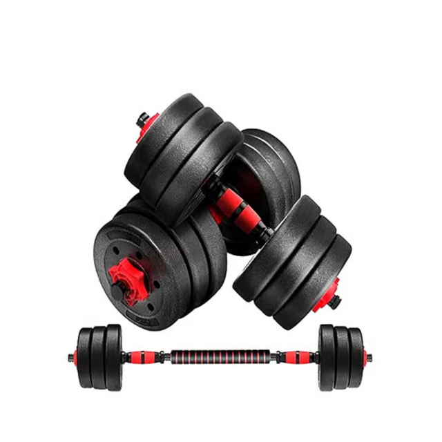 10/15/20/30kg Adjustable Weightlifting Dumbbells Set with Non-Slip Rod and Barbells for Home Gym Exercise | Ideal for All Surfaces, Kids & Adults | Match-Ready | Includes Pump & Needle | Durable & Long-Lasting