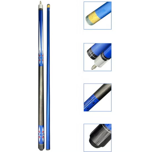 2-Piece 58 Inch13 mm Carbon Fibre Billiard Pool Cue Composite Pool Cue Sticks Set | Ideal for All Surfaces, Kids & Adults | Match-Ready | Includes Pump & Needle | Durable & Long-Lasting Performance