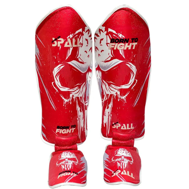 Shin Instep Pads S M L XL Black Red Blue for Protective Leg BJJ Karate Sparring Kickboxing Martial Arts MMA Boxing and Training Equipment Gear Perfect for Men By SPALL(SI-1357) | Ideal for All Surface