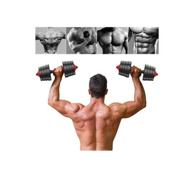 10/15/20/30kg Adjustable Weightlifting Dumbbells Set with Non-Slip Rod and Barbells for Home Gym Exercise | Ideal for All Surfaces, Kids & Adults | Match-Ready | Includes Pump & Needle | Durable & Long-Lasting