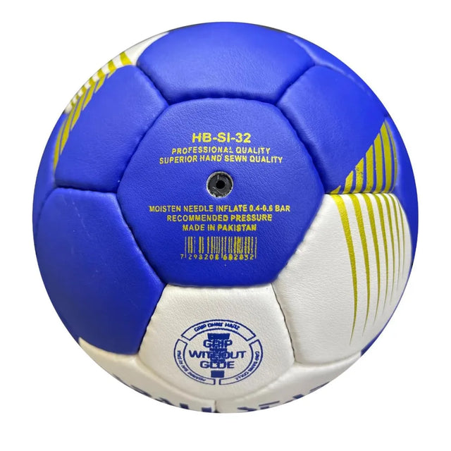 Hand Ball Round White Blue Excellent Quality Training Ball For All Levels of play and all age groups | Ideal for All Surfaces, Kids & Adults | Match-Ready | Includes Pump & Needle | Durable & Long-Lasting