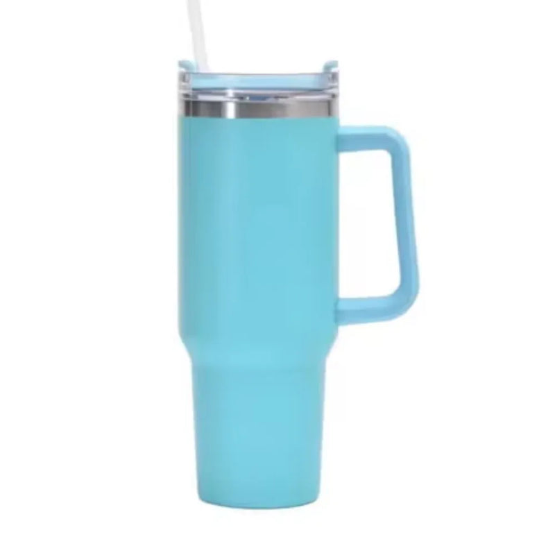 40 Oz Stainless Steel Mug Tumbler with Handle High-capacity Insulated Vacuum Mug Keep Cold and Hot Leak Proof Travel Coffee Mug | Ideal for All Surfaces, Kids & Adults | Match-Ready | Includes Pump & Needles