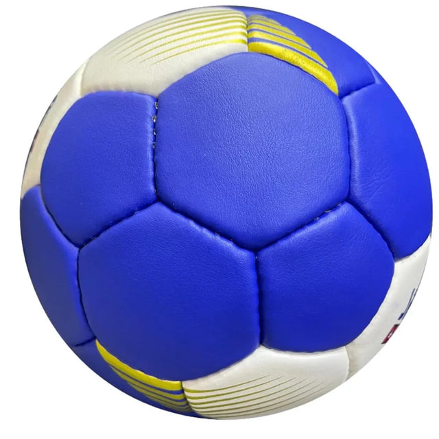 Hand Ball Round White Blue Excellent Quality Training Ball For All Levels of play and all age groups | Ideal for All Surfaces, Kids & Adults | Match-Ready | Includes Pump & Needle | Durable & Long-Lasting