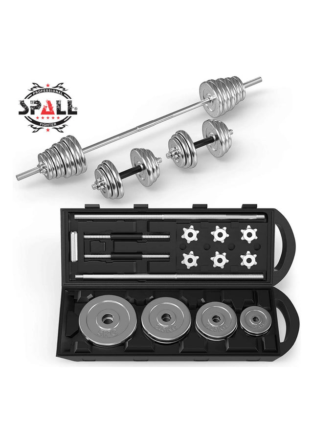 Adjustable Dumbbells Weight Set Free Weight With Connecting Rod Used As Barbell For Men And Women Home Gym Workout Training Fitness Equipment All Purpose (9210)