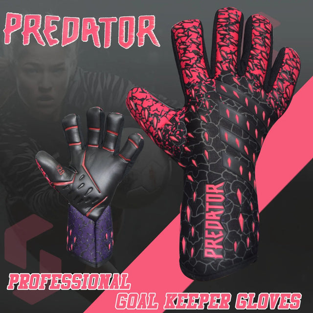 Soccer Goal Keeper Gloves Anti Slip Breathable Adults And Children Predator Series (GK-410) | Ideal for All Surfaces, Kids & Adults | Match-Ready | Includes Pump & Needle | Durable & Long-Lasting Performance