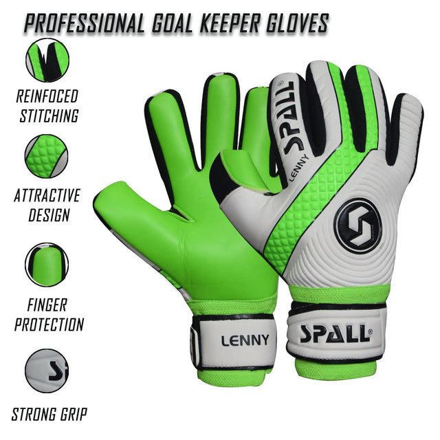 Soccer Goal keeper Gloves Professional Non Slip Goal Keeper Gloves With Strong Grip And Protection Breathable And Wear Resistant Youth And Adult Protective Goal Keeper Gloves (GK-370) | Ideal for All