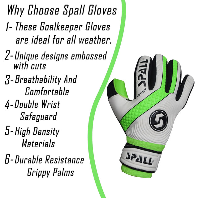 Soccer Goal keeper Gloves Professional Non Slip Goal Keeper Gloves With Strong Grip And Protection Breathable And Wear Resistant Youth And Adult Protective Goal Keeper Gloves (GK-370) | Ideal for All