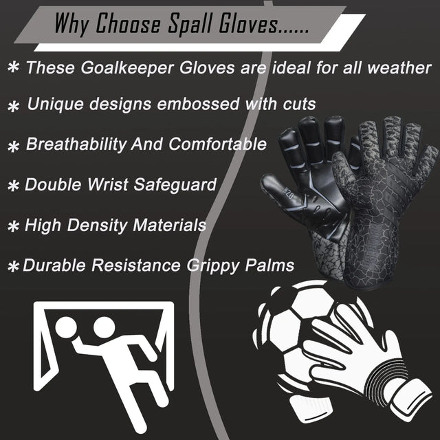 Soccer Goal Keeper Gloves Anti Slip Breathable Adults And Children Predator Series (GK-410) | Ideal for All Surfaces, Kids & Adults | Match-Ready | Includes Pump & Needle | Durable & Long-Lasting Performance