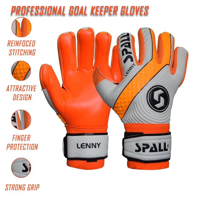 Soccer Goal keeper Gloves Professional Non Slip Goal Keeper Gloves With Strong Grip And Protection Breathable And Wear Resistant Youth And Adult Protective Goal Keeper Gloves (GK-370) | Ideal for All