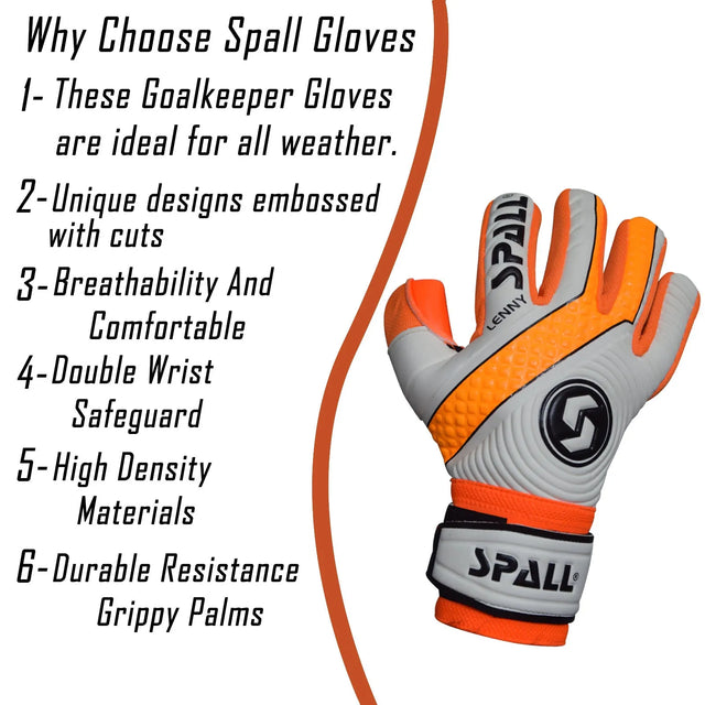 Soccer Goal keeper Gloves Professional Non Slip Goal Keeper Gloves With Strong Grip And Protection Breathable And Wear Resistant Youth And Adult Protective Goal Keeper Gloves (GK-370) | Ideal for All