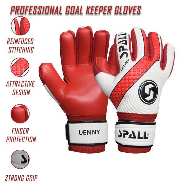 Soccer Goal keeper Gloves Professional Non Slip Goal Keeper Gloves With Strong Grip And Protection Breathable And Wear Resistant Youth And Adult Protective Goal Keeper Gloves (GK-370) | Ideal for All
