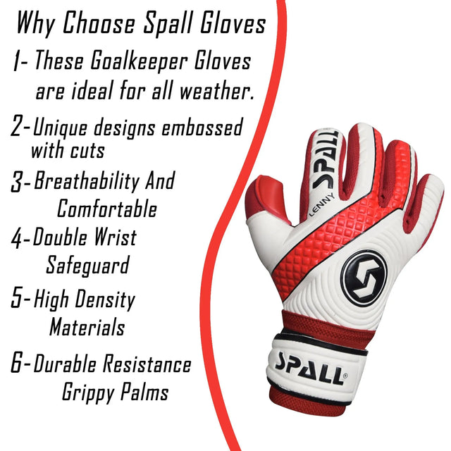 Soccer Goal keeper Gloves Professional Non Slip Goal Keeper Gloves With Strong Grip And Protection Breathable And Wear Resistant Youth And Adult Protective Goal Keeper Gloves (GK-370) | Ideal for All