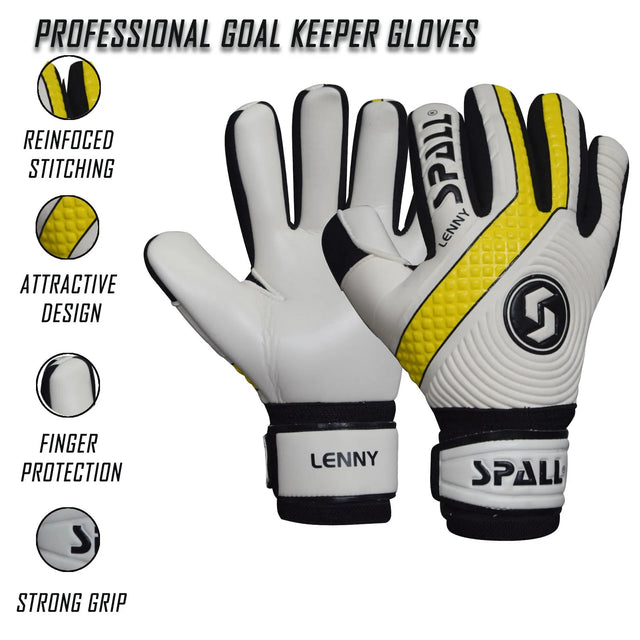 Soccer Goal keeper Gloves Professional Non Slip Goal Keeper Gloves With Strong Grip And Protection Breathable And Wear Resistant Youth And Adult Protective Goal Keeper Gloves (GK-370) | Ideal for All