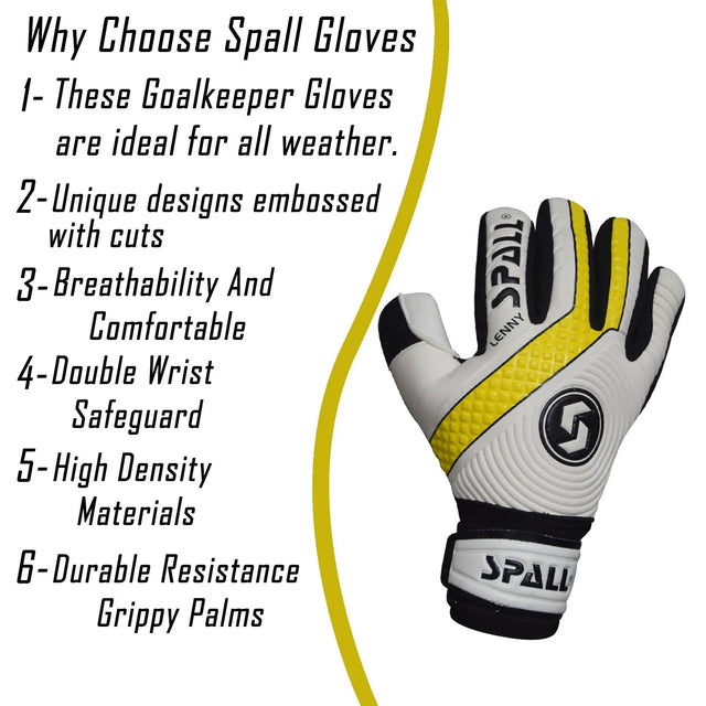 Soccer Goal keeper Gloves Professional Non Slip Goal Keeper Gloves With Strong Grip And Protection Breathable And Wear Resistant Youth And Adult Protective Goal Keeper Gloves (GK-370) | Ideal for All