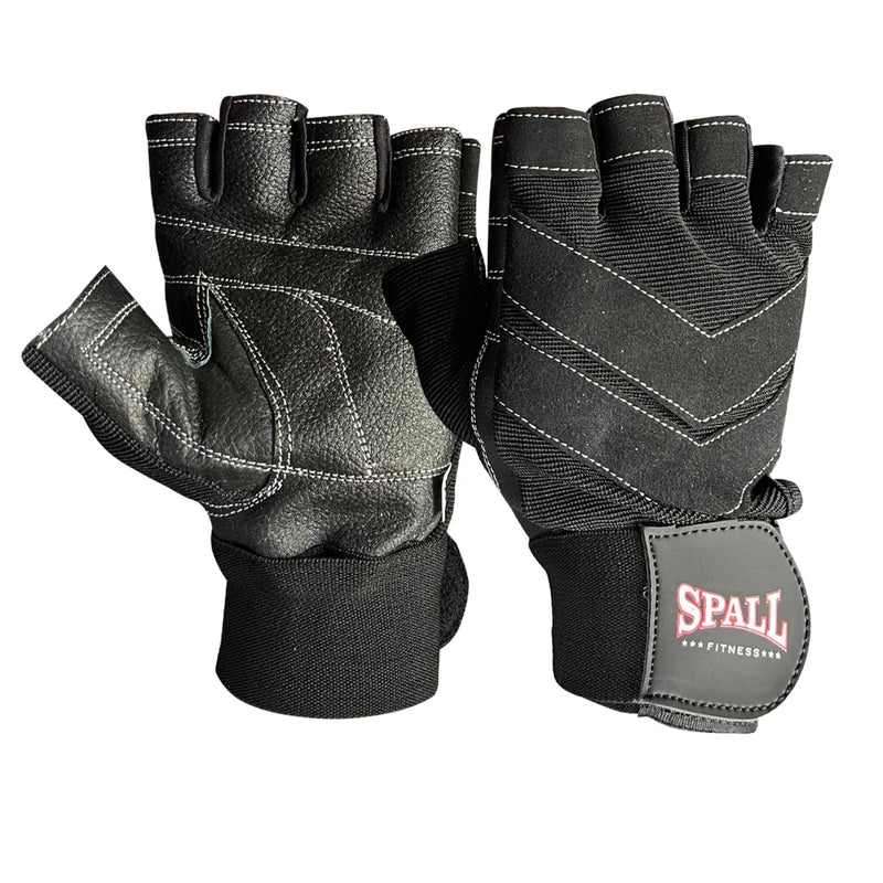 Weight Lifting Leather Gloves Short Strap Power Lifting Gloves Strong Grip Palm Exercise Fitness Strengthen Gloves Home Gym(8726) | Ideal for All Surfaces, Kids & Adults | Match-Ready