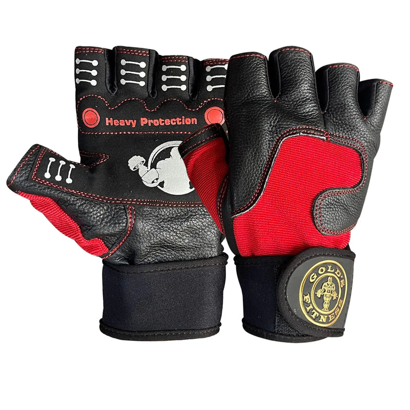 Weight Lifting Leather Gloves Short Strap Power Lifting Gloves Strong Grip Palm Exercise Fitness Strengthen Gloves Home Gym(211223) | Ideal for All Surfaces, Kids & Adults | Match-Ready