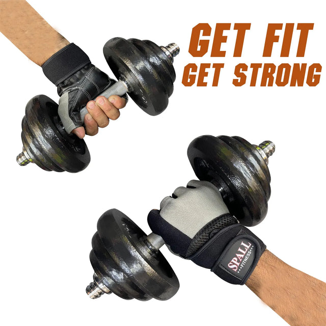 Weight Lifting Leather Gloves Short Strap Power Lifting Gloves Strong Grip Palm Exercise Fitness Strengthen Gloves Home Gym(20224) | Ideal for All Surfaces, Kids & Adults | Match-Ready