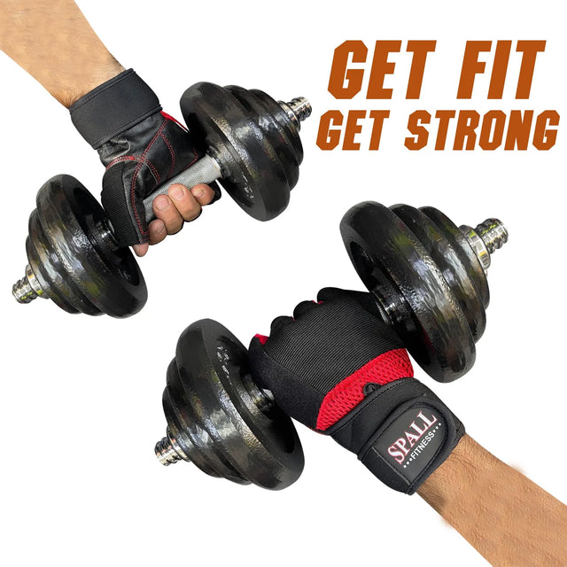 Weight Lifting Leather Gloves Short Strap Power Lifting Gloves Strong Grip Palm Exercise Fitness Strengthen Gloves Home Gym(20224) | Ideal for All Surfaces, Kids & Adults | Match-Ready