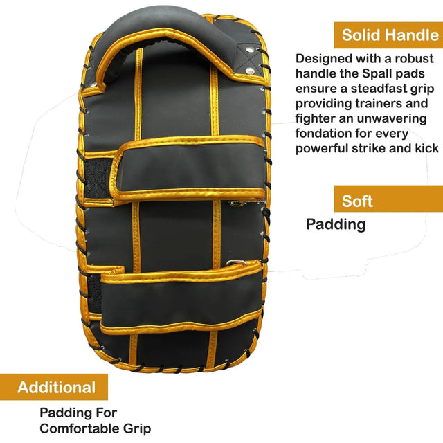 Kicking Strike Shield - Curved Pad Boxing Punching Training Mitts Arm Focus Target for Martial Arts Taekwondo Karate Muay Thai UFC MMA Sanda Drill PU Leather | Ideal for All Surfaces, Kids & Adults