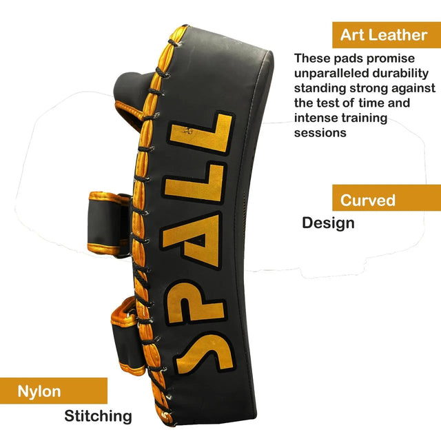 Kicking Strike Shield - Curved Pad Boxing Punching Training Mitts Arm Focus Target for Martial Arts Taekwondo Karate Muay Thai UFC MMA Sanda Drill PU Leather | Ideal for All Surfaces, Kids & Adults