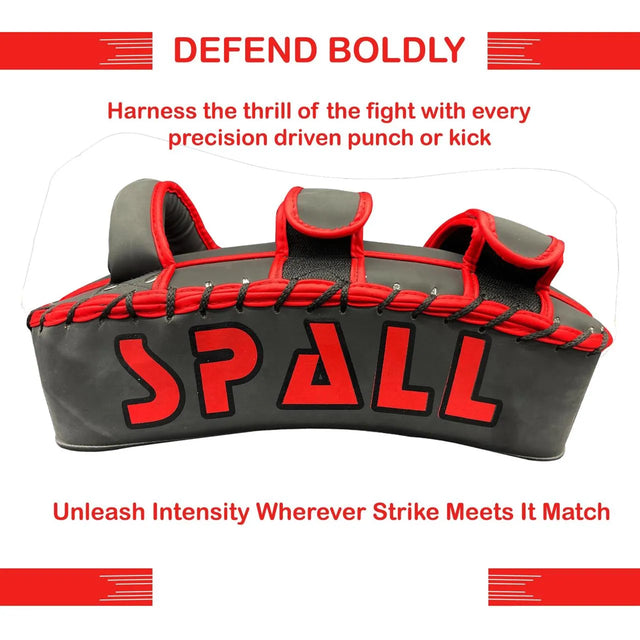 Kicking Strike Shield - Curved Pad Boxing Punching Training Mitts Arm Focus Target for Martial Arts Taekwondo Karate Muay Thai UFC MMA Sanda Drill PU Leather | Ideal for All Surfaces, Kids & Adults