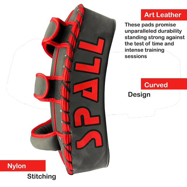 Kicking Strike Shield - Curved Pad Boxing Punching Training Mitts Arm Focus Target for Martial Arts Taekwondo Karate Muay Thai UFC MMA Sanda Drill PU Leather | Ideal for All Surfaces, Kids & Adults