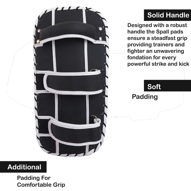 Kicking Strike Shield - Curved Pad Boxing Punching Training Mitts Arm Focus Target for Martial Arts Taekwondo Karate Muay Thai UFC MMA Sanda Drill PU Leather | Ideal for All Surfaces, Kids & Adults