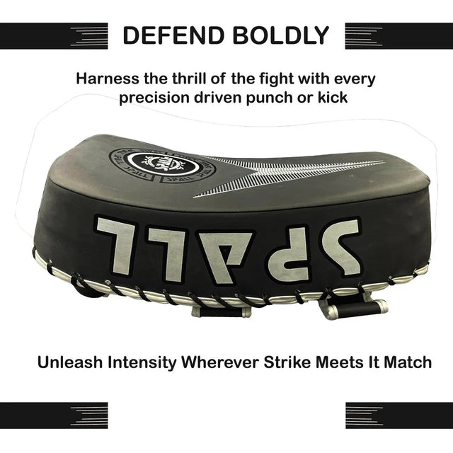 Kicking Strike Shield - Curved Pad Boxing Punching Training Mitts Arm Focus Target for Martial Arts Taekwondo Karate Muay Thai UFC MMA Sanda Drill PU Leather | Ideal for All Surfaces, Kids & Adults