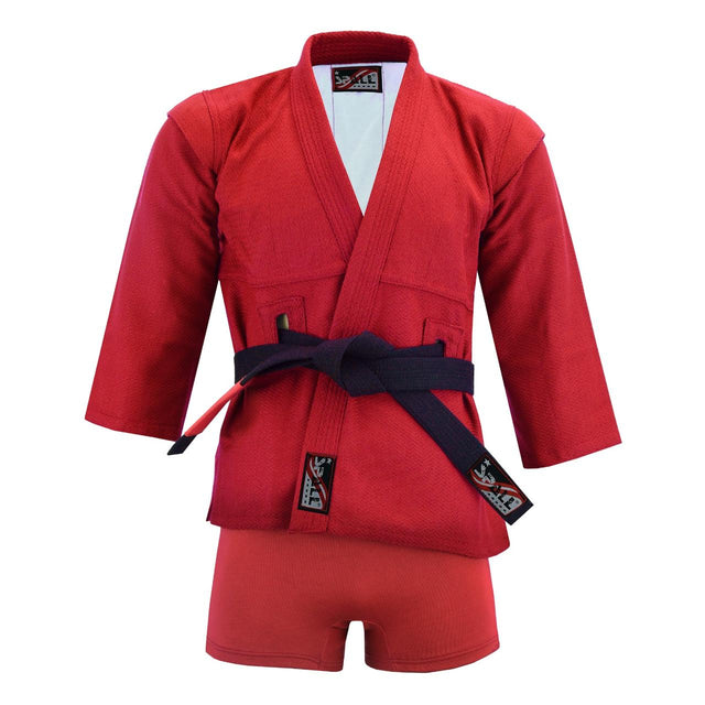Sambo Suit for Training & Competition ? Durable Martial Arts Uniform with Jacket & Shorts 1251 | Ideal for All Surfaces, Kids & Adults | Match-Ready | Includes Pump & Needle | Durable & Long-Lasting Performance