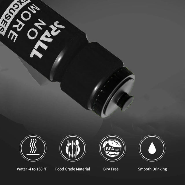 Sports Water Bottle, 750ml, BPA-Free, Leak-Proof, Push-Pull Cap, Black (Blue) | Ideal for All Surfaces, Kids & Adults | Match-Ready | Includes Pump & Needle | Durable & Long-Lasting Performance