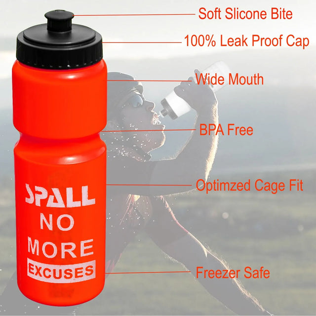 Sports Water Bottle, 750ml, BPA-Free, Leak-Proof, Push-Pull Cap, Black (Blue) | Ideal for All Surfaces, Kids & Adults | Match-Ready | Includes Pump & Needle | Durable & Long-Lasting Performance